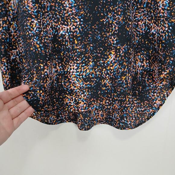 Decree V-Neck Tunic Top Women Large Abstract Boho Indie Dark Academia Artistic - Picture 4 of 13